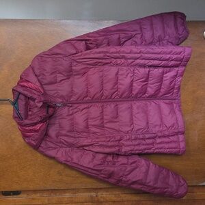 Women's Burgundy Puffer Jacket